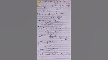 Solution of linear differential equation