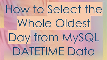 How to Select the Whole Oldest Day from MySQL DATETIME Data