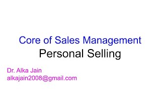 Personal selling process (English)