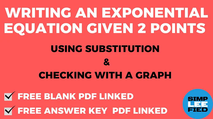How to Write an Exponential Equation Given 2 Points
