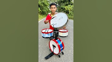 School Band New Big Drums with stick unboxing steel 17 Inch #shorts