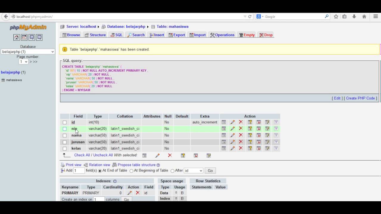 Tutorial menyimpan data pada database dengan PHP MySQL - YouTube