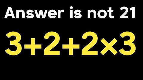 3 + 2 + 2 × 3 = ❓ / Simplify algebraic expression / Pemdas rules maths question