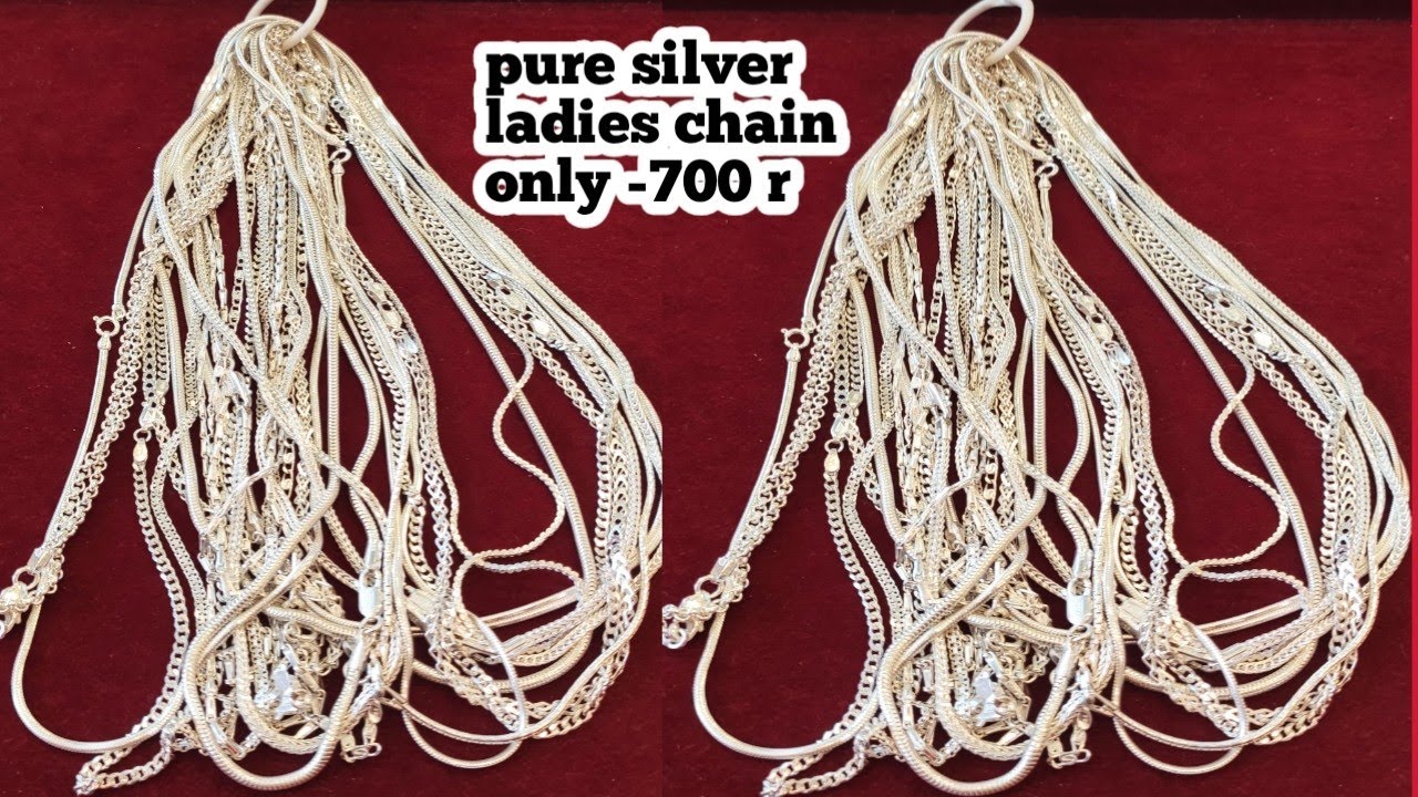 2025 trending stylish silver chain design|silver jewellery for women| silver fancy chain new design|