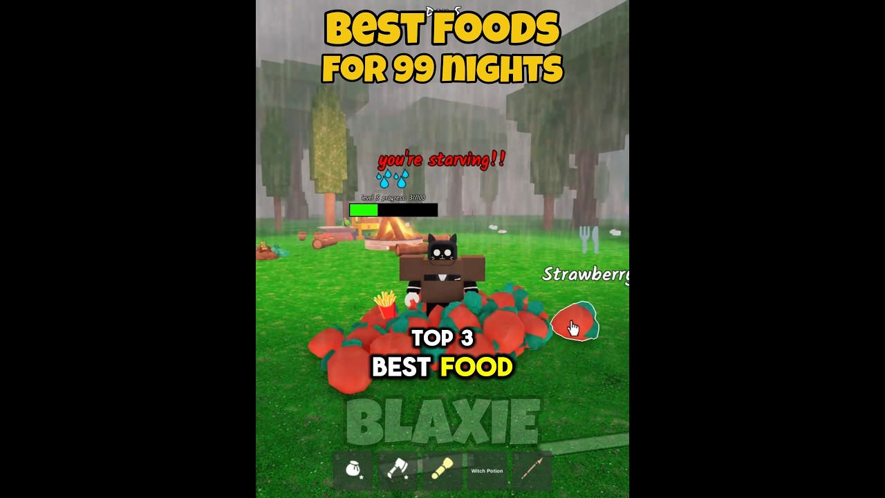 Top 3 Food for Hard Mode 🎃 99 nights in the forest 