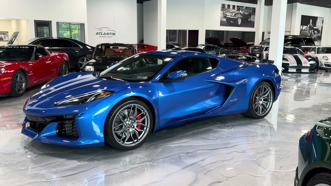 2023 Corvette Z06 walk around. Elkhart Lake Blue. VIN