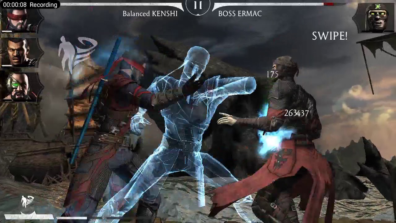 Mortal Kombat 11 Mobile gameplay  Kenshi Boss VS Ermarc BOSS fight (FATALITY)