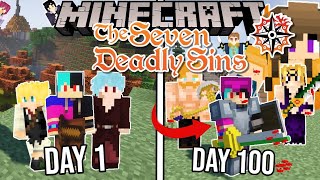 I Survived 100 Days in Minecraft SEVEN DEADLY SINS
