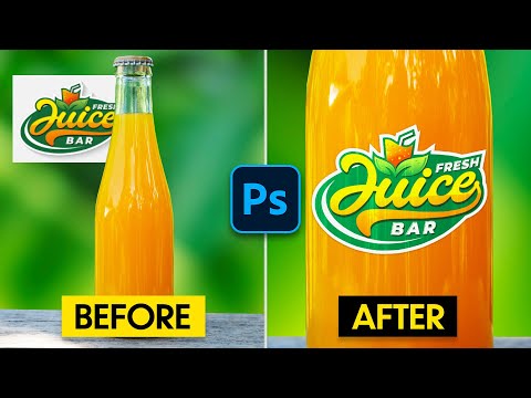 Place a Logo Onto a Bottle In Photoshop [FREE PSD]