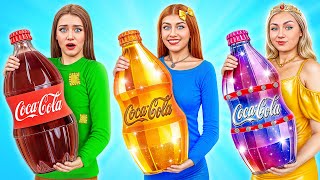 Rich vs Broke vs Giga Rich Food Challenge by Multi DO Girls