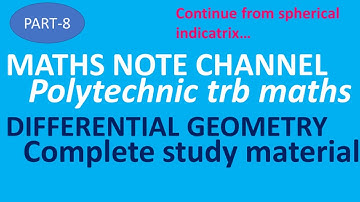 #polytechnic_trb_maths #part_8 #differential_geometry #study_material