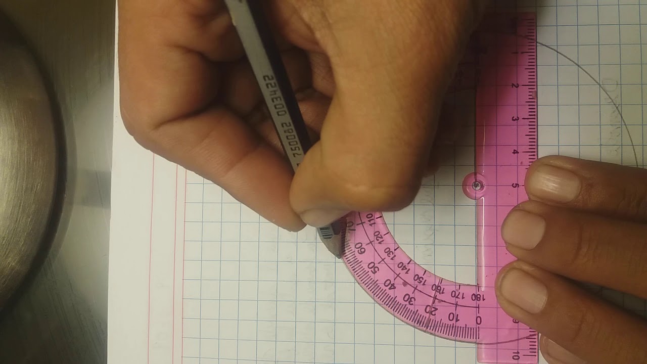 Construcción de un hexágono regular (con transportador) - YouTube