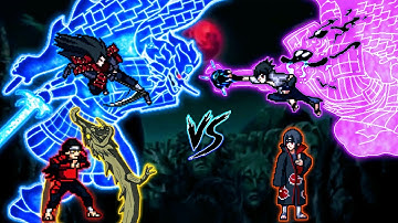 Hokage Hashirama OP & Madara Uchiha OP VS Sasuke OP & Itachi S1 OP in Jump Force Mugen