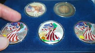 5 Coin Colorized or Toned Silver Eagles