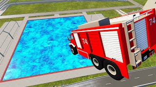 Can Cars Survive A Frozen Lava Pool In Beamng Drive?