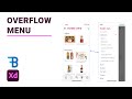 App Overflow Menu Animation | Adobe Xd | Blue Fin Design