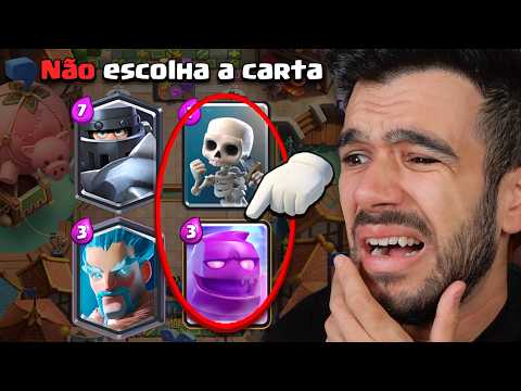 O CLASH ROYALE ESCOLHE MINHAS CARTAS NA SORTE... OU AZAR