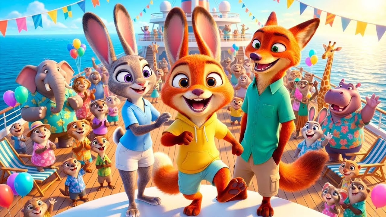 Zootopia | Cruise Day Adventure – Judy, Nick & Baby Fiin’s Heartwarming Family Trip 🚢💙