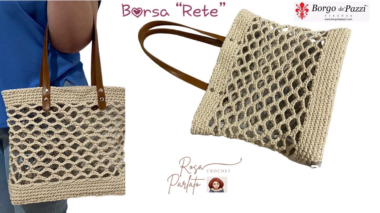 Borsa a Rete in Macramè – Artigianale, Sostenibile (€75
