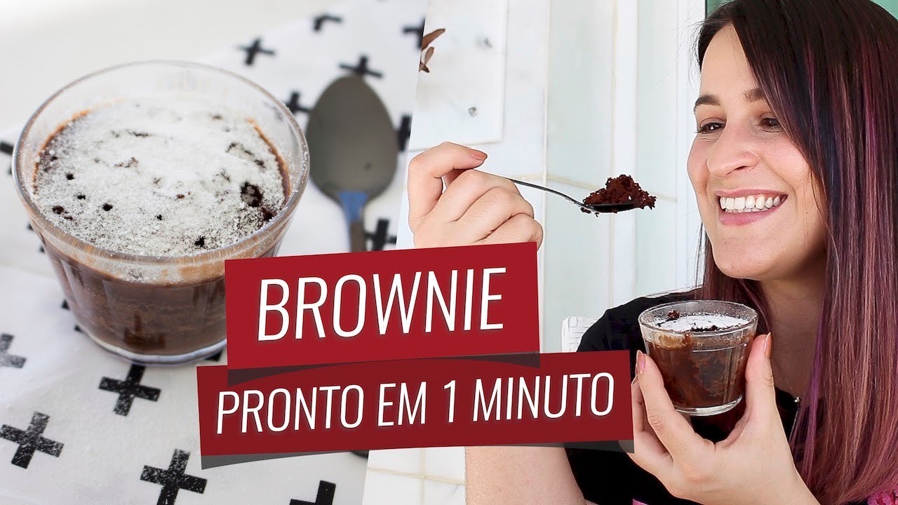 RECEITA DE BROWNIE {FÁCIL E PRONTO EM 1 MINUTO} #COMIDADEVERDADE