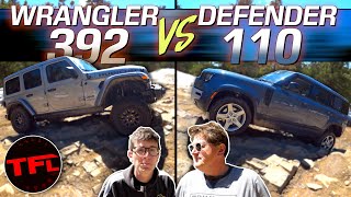 If You Think The New Defender Isn’t An Off-Roader Watch It Take On The New V8 Jeep Wrangler
