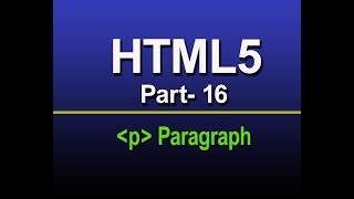 HTML for beginner part-16: paragraph