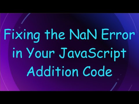 Fixing the NaN