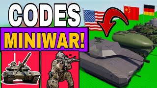 All* Secret *[💥] Mini War Codes | Codes for [💥] Mini War Roblox  2026