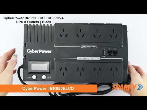 CyberPower BR850ELCD | LCD 850VA UPS | 8 Outlets | Black