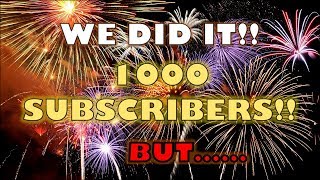 WE DID IT!! 1000 SUBS!!  YET MY MONETIZATION WAS STILL TAKEN AWAY!!