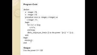 Function and Procedure in PLSQL
