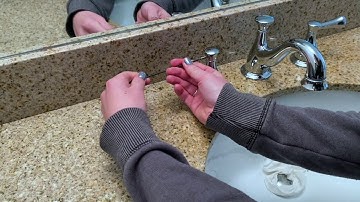 How to Remove a Bathroom Split Faucet Handle That Has No Screws - Tutorial
