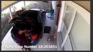 Thief caught on camera stealing packages from outside Fort Lauderdale home
