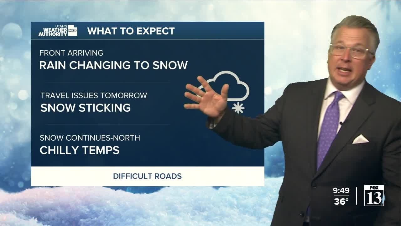 Snowstorm hitting Utah - Sunday late night forecast - YouTube