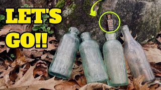 It can Be Done!!! Valuable Antique Bottles found while Mudlarking for River Treasure!