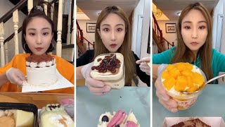 Asmr Mukbangasmrkwai Dessert Mukbang,Mochi Eating,Creperoll Cake Chocolate