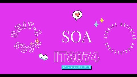 SOA MCQs | 2017 regulation | Syllabus | IT8074 |service oriented architecture