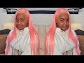 WIG TRANSFORMATION: THE PERFECT 613 TO COTTON CANDY PINK HAIR | CURLYME HAIR | Kathy Odisse