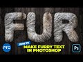 Clever Technique To Create FURRY TEXT In Photoshop!
