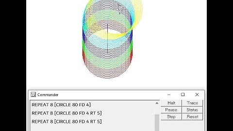 Drawing a Cylindrical shape with REPEAT Command in MSW Logo