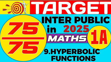 Target inter public 2025|1A|HYPERBOLIC FUNCTIONS|75/75 in 1A|1B|2A|2B| Tips for inter students