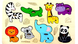 Learn Colors and Animals with Preschool Toy Puzzle| BEST EDUCATIONAL VIDEO FOR TODDLERS