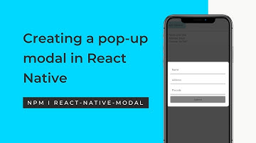 Creating a pop-up modal in React Native | Add functionality with Modal