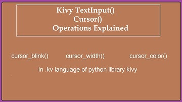 Kivy TextInput cursror() usuall operations