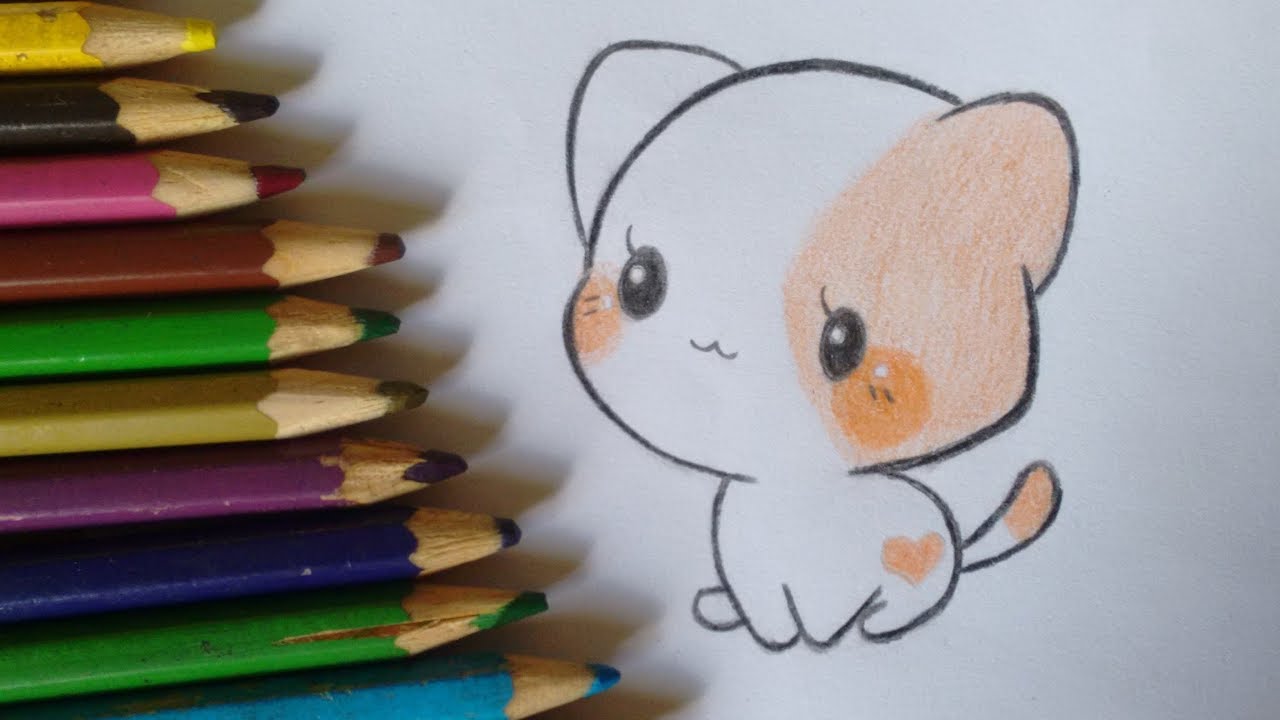 Como Desenhar Gato Kawaii 🐈 