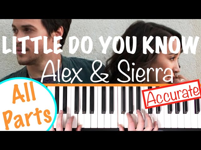 LITTLE DO YOU KNOW – ALEX & SIERRA PIANO CHORDS & Lyrics – Bitesize Piano