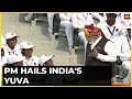 Pm modi interacts with ncc cadets at red fort  india celebrates 77th independence day