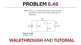 Problem 6.46 Fundamental of Electric Circuits (Sadiku) 5th Ed - Capacitor and Inductor DC conditions