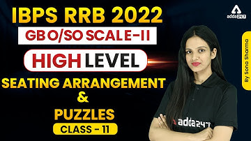 IBPS RRB 2022 GBO/SO SCALE-2 | High-Level Puzzle & Seating Arrangement Class- 11 by Sona Sharma