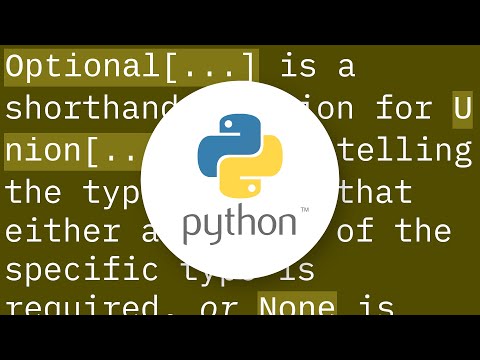 How should I use the Optional type hint?